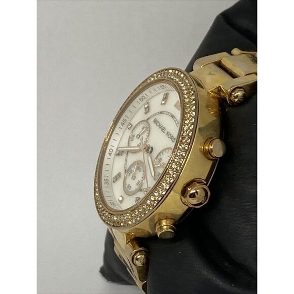 Michael Kors Parker MK5491 Women's Gold Stainless Steel Analog Dial Watch VK717 - Picture 4 of 12